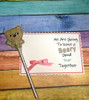 In The Hoop Bear Pencil Topper w Card Embroidery Machine design