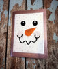 In The Hoopo Snowman Face Christmas Card Embroidery Machine Design