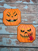 In The Hoop Jack O Lantern Coaster Embroidery Machine Design Set