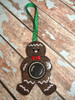 In The Hoop Gingerbread Camera Ornament Embroidery Machine Design