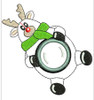 In The Hoop Reindeer Camera Ornament Embroidery Machine Design