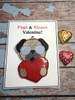 In The Hoop Pug with Heart Valentine Ornament Embroidery Machine Design
