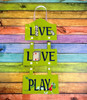 In The Hoop Live Love Play Games Sign Embroidery Machine Design