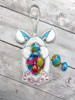 In The Hoop Bunny Egg Treat Holder Embroidery Machine Design