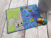 In The Hoop Peeking Bunny Coaster With Satin Edge Embroidery Machine Design