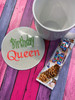 In The Hoop Birthday Queen Coaster Embroidery machine Design