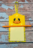 In The Hoop Duck Sticky Note Holder Embroidery Machine Design