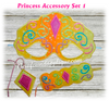 In The Hoop Princess Accessory  set 1 Embroidery Machine Design SEt