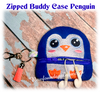 In The Hoop Zipped Buddy Penguin Embroidery Machine Design