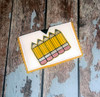 In The Hoop Pencil Gift Card Holder Embroidery Machine Design