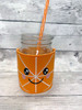 In The Hoop Orange Glass Jar Cover Embroidery Machine Design