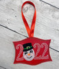In The Hoop 2022 Snowman Ornament Embroidery Machine Design