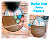 In The Hoop Basket Egg Bunny Ears Coaster Design