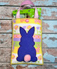 ITH Bunny Silhouette Lined Treat Bag Embroidery Machine Design