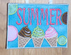 In The Hoop Hello Summer Icecream Sign Embroidery Machine Design