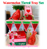 In The Hoop Watermelon Tiered Tray Embroidery Machine Design Set