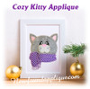 Cozy Kitty Applique Embroidery Machine Design