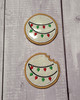 In The Hoop Round Iced Christmas Cookies Embroidery Machine Design