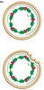 In The Hoop Round Iced Christmas Cookies Embroidery Machine Design