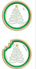 In The Hoop Round Iced Christmas Cookies Embroidery Machine Design