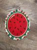 In The Hoop Watermelon Coaster Hot Pad Embroidery Machine Design Set