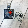 In The Hoop MLT Key Fob Tag Embroidery Machine Design 