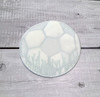 In The Hoop Soccer Ball w Grass Coaster Embroidery Machine Design