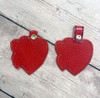 In The Hoop Big Heart Plus 2 Key Fob Tag Embroidery Machine Design