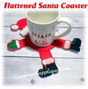 In The Hoop Flattened Santa Coaster Embroidery Machine Design