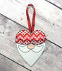 In The Hoop Gnome Heart Ornament Embroidery Machine Design