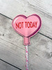 In The Hoop Downer Candy Heart Pencil Topper Embroidery Machine Design Set