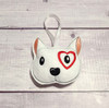 In The Hoop Valentine Dog Ornament Embroidery Machine Design