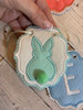 In The Hoop Bunny Silhouette Banner Machine Embroidery Design Set