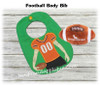 In The Hoop Football Bib Embroidery Machine Design Set