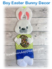 In the Hoop Easter Bunny Boy Decor Embroidery Machine Design