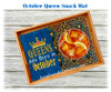 In The Hoop October Queen Snack Mat Embroidery Machine Design