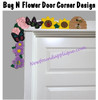 ITH Bugs N Flowers Door Corner Embroidery Machine Design Set