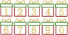 Gift Applique Number Set