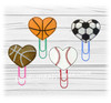 Sports Ball Heart Felt Piece Set