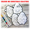 Colour Me Christmas Coasters