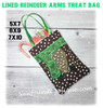 Reindeer Arms Lined Treat Bag