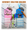 in the hoop cowboy crayon treat holder embroidery machine design