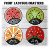 Fruit Ladybug Coaster Set