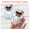 Dog Valentine Finger Puppet