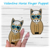 Horse Valentine Finger Puppet