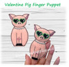 Pig Valentine Finger Puppet
