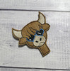 Highland Cow Pencil Top Embroidery Machine Design