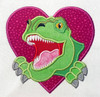 Dino In Heart Applique