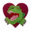 Dino In Heart Applique