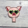 Valentine's Pig Pencil Top Embroidery Machine Design